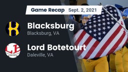 Recap: Blacksburg  vs. Lord Botetourt  2021