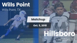 Matchup: Wills Point High vs. Hillsboro  2018
