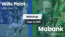 Matchup: Wills Point High vs. Mabank  2019