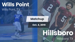 Matchup: Wills Point High vs. Hillsboro  2019