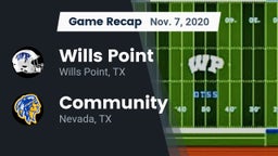 Recap: Wills Point  vs. Community  2020