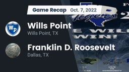 Recap: Wills Point  vs. Franklin D. Roosevelt  2022