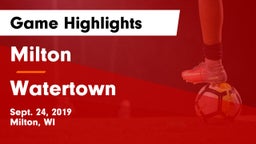 Milton  vs Watertown  Game Highlights - Sept. 24, 2019