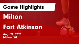 Milton  vs Fort Atkinson  Game Highlights - Aug. 29, 2023