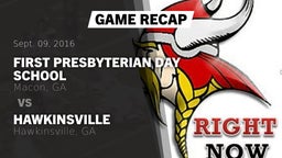 Recap: First Presbyterian Day School vs. Hawkinsville  2016