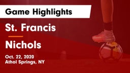 St. Francis  vs Nichols Game Highlights - Oct. 22, 2020