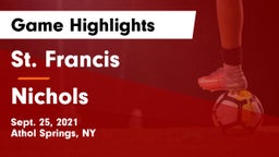 St. Francis  vs Nichols  Game Highlights - Sept. 25, 2021