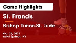 St. Francis  vs Bishop Timon-St. Jude Game Highlights - Oct. 21, 2021