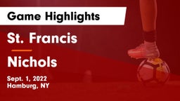 St. Francis  vs Nichols  Game Highlights - Sept. 1, 2022