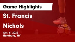 St. Francis  vs Nichols  Game Highlights - Oct. 6, 2022