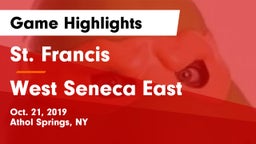 St. Francis  vs West Seneca East  Game Highlights - Oct. 21, 2019