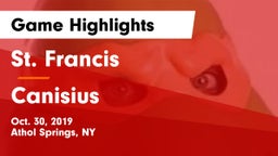 St. Francis  vs Canisius  Game Highlights - Oct. 30, 2019