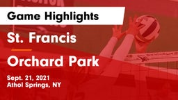 St. Francis  vs Orchard Park  Game Highlights - Sept. 21, 2021