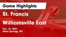 St. Francis  vs Williamsville East  Game Highlights - Oct. 15, 2021