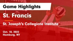 St. Francis  vs St. Joseph's Collegiate Institute Game Highlights - Oct. 18, 2022
