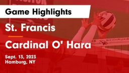 St. Francis  vs Cardinal O' Hara Game Highlights - Sept. 13, 2023