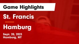 St. Francis  vs Hamburg  Game Highlights - Sept. 20, 2023
