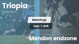 Matchup: Triopia  vs. Mendon endzone 2018