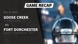 Recap: Goose Creek  vs. Fort Dorchester  2016
