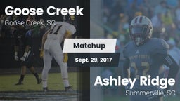 Matchup: Goose Creek High vs. Ashley Ridge  2017