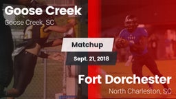 Matchup: Goose Creek High vs. Fort Dorchester  2018