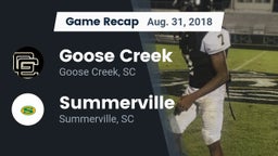 Recap: Goose Creek  vs. Summerville  2018