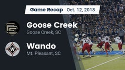 Recap: Goose Creek  vs. Wando  2018