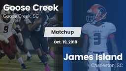 Matchup: Goose Creek High vs. James Island  2018