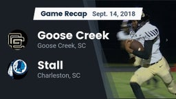 Recap: Goose Creek  vs. Stall  2018