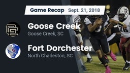 Recap: Goose Creek  vs. Fort Dorchester  2018