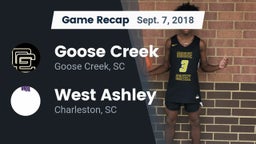 Recap: Goose Creek  vs. West Ashley  2018