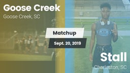 Matchup: Goose Creek High vs. Stall  2019