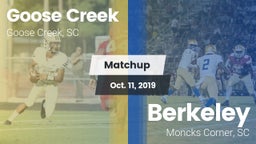 Matchup: Goose Creek High vs. Berkeley  2019