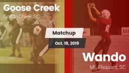 Matchup: Goose Creek High vs. Wando  2019