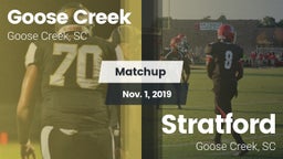 Matchup: Goose Creek High vs. Stratford  2019