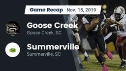 Recap: Goose Creek  vs. Summerville  2019