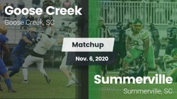 Matchup: Goose Creek High vs. Summerville  2020