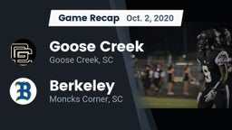 Recap: Goose Creek  vs. Berkeley  2020