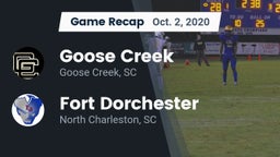 Recap: Goose Creek  vs. Fort Dorchester  2020