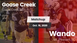 Matchup: Goose Creek High vs. Wando  2020