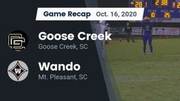 Recap: Goose Creek  vs. Wando  2020