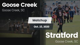 Matchup: Goose Creek High vs. Stratford  2020
