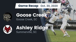 Recap: Goose Creek  vs. Ashley Ridge  2020