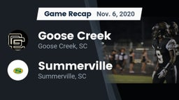 Recap: Goose Creek  vs. Summerville  2020