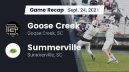 Recap: Goose Creek  vs. Summerville  2021