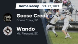 Recap: Goose Creek  vs. Wando  2021
