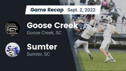 Recap: Goose Creek  vs. Sumter  2022