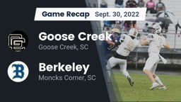 Recap: Goose Creek  vs. Berkeley  2022