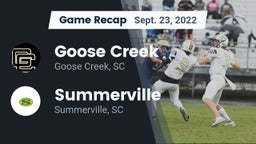Recap: Goose Creek  vs. Summerville  2022