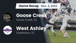 Recap: Goose Creek  vs. West Ashley  2022